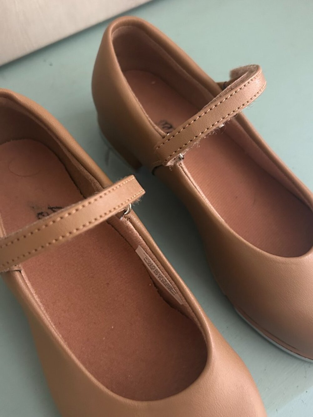 Leo Child Rhythm Tan Tap Shoe Size 10.5 Mary Jane Tap Shoe Dance Class - Picture 5 of 11